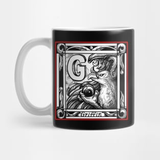 G is For Griffin - Red Outline Version Mug